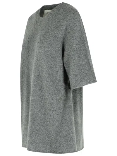 Loulou De Saison Black Wool Blend T-shirt In Gray