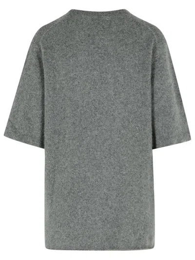 Loulou De Saison Black Wool Blend T-shirt In Gray