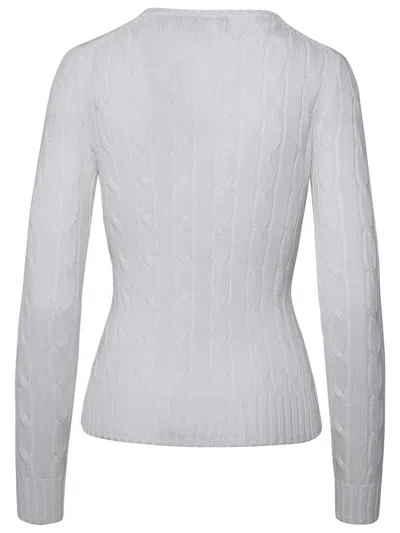 Polo Ralph Lauren Julianna White Cotton Sweater In Gray