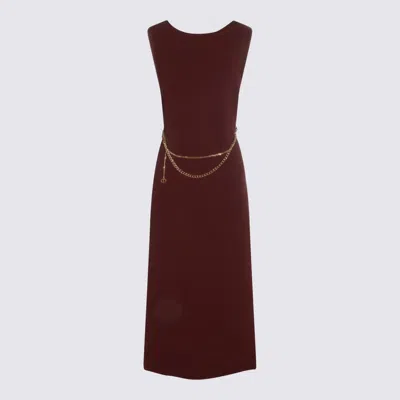Twinset Vestido Midi - Rojo Oscuro In Burgundy