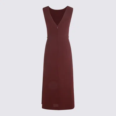 Twinset Vestido Midi - Rojo Oscuro In Burgundy