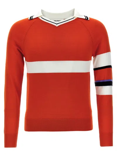 Wales Bonner "serenity" Crew Neck Sweater In Orange