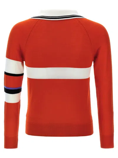 Wales Bonner "serenity" Crew Neck Sweater In Orange
