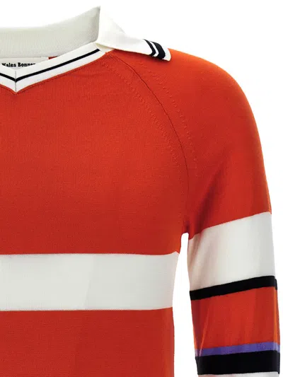 Wales Bonner "serenity" Crew Neck Sweater In Orange