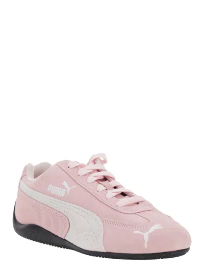 Puma 'speedcat' Pink Sneakers With Logo Print On The Side And Logo Lettering On The Side In Suede Unisex In Pink