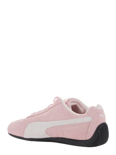 Puma 'speedcat' Pink Sneakers With Logo Print On The Side And Logo Lettering On The Side In Suede Unisex In Pink