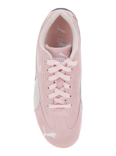 Puma 'speedcat' Pink Sneakers With Logo Print On The Side And Logo Lettering On The Side In Suede Unisex In Pink