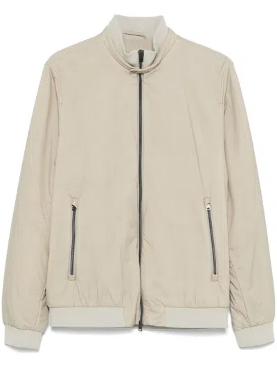 Herno Bomber Jacket In Ecoage In Neutral