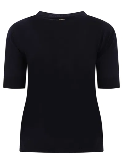 Herno T-shirt In Glam Knit Effect In Blue