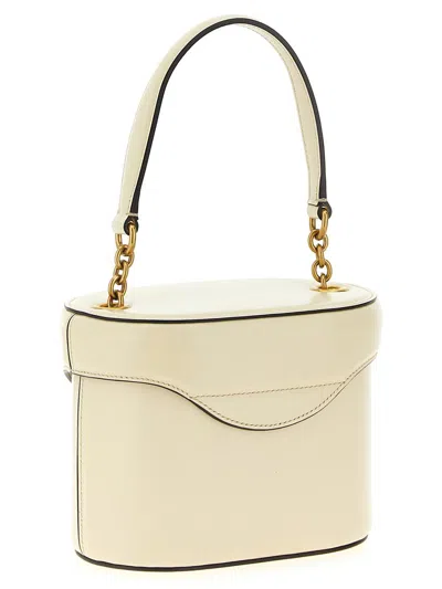 Valentino Garavani Ivory Leather Vlogo Signature Bucket Bag In Neutral