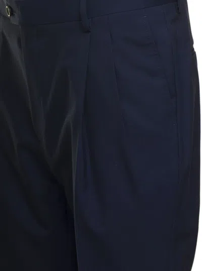 Reveres 1949 Blue Tailored Trousers In Wool Blend Man In Blue