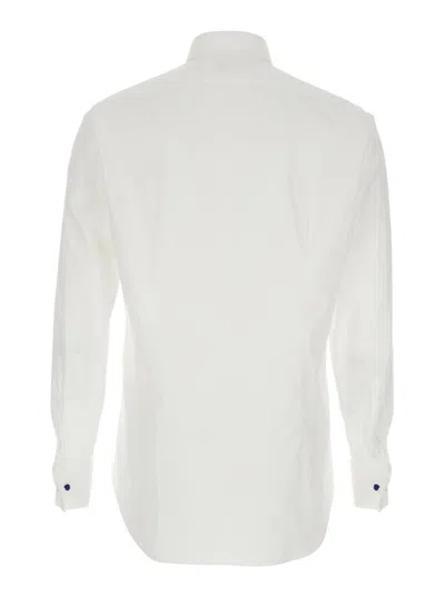 Alessandro Gherardi White Shirt With Classic Collar In Cotton Man In White