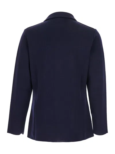 Lardini Blue Jacket With Classic Lapels And Button Fastening In Cotton Man In Blue