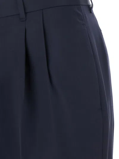 Lardini Blue Tailored Trousers With Double Pence In Virgin Wool Man In Blue