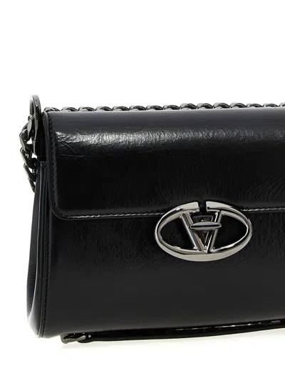 Valentino Small Rectangular Shoulder Bag With Chain Strap In Black