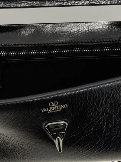 Valentino Small Rectangular Shoulder Bag With Chain Strap In Black