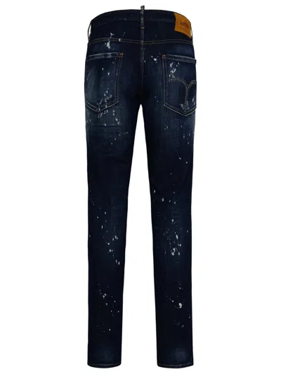 Dsquared2 Blue Cotton Blend Jeans In Blue