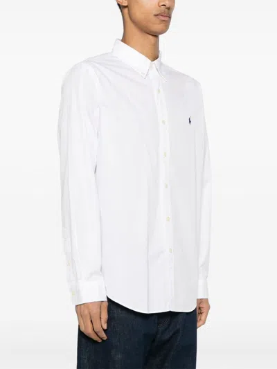 Polo Ralph Lauren Solid White Linen Button-down Shirt In White
