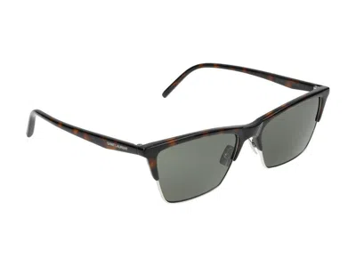 Saint Laurent Cat-eye Frame Sunglasses In Brown
