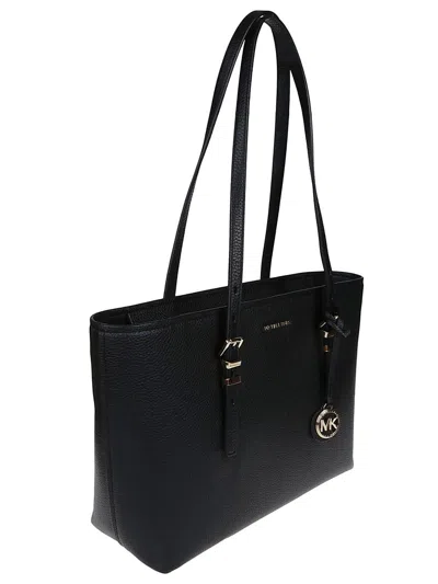 Michael Kors Textured Pebbled Tote Bag With Gold Hardware In Black