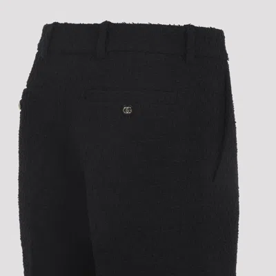 Gucci Boucle Pants In Wool Blend In Black