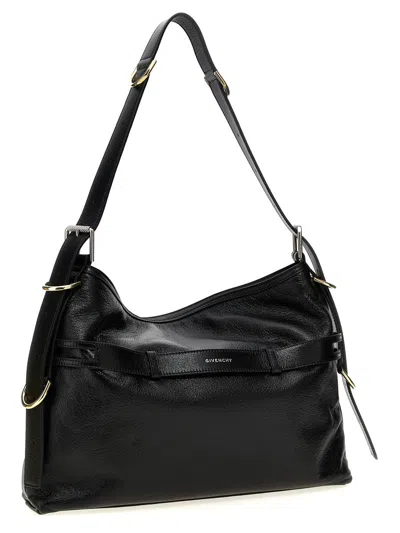 Givenchy Voyou Buckles Shoulder Bag In Black