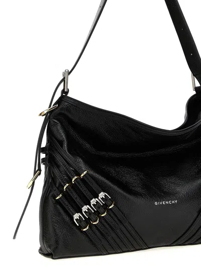 Givenchy Voyou Buckles Shoulder Bag In Black