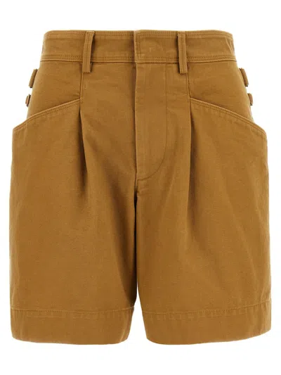 Isabel Marant Cotton Shorts In Brown