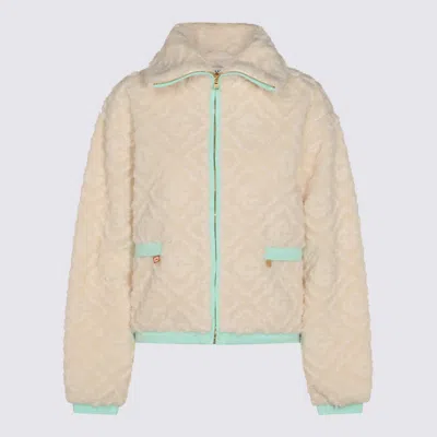 Casablanca Monogrammed Fleece Jacket In Neutral