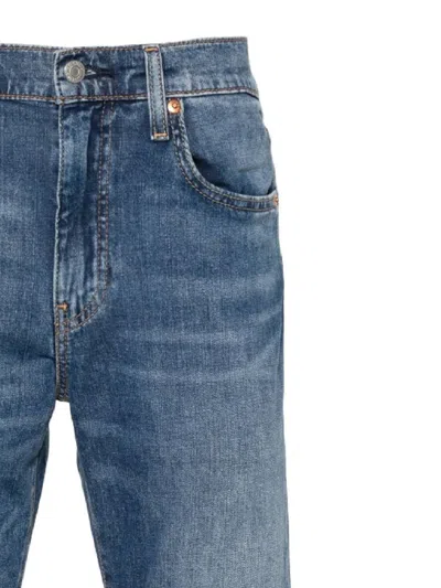 Levi's Logo-patch Straight-leg Jeans In Blue