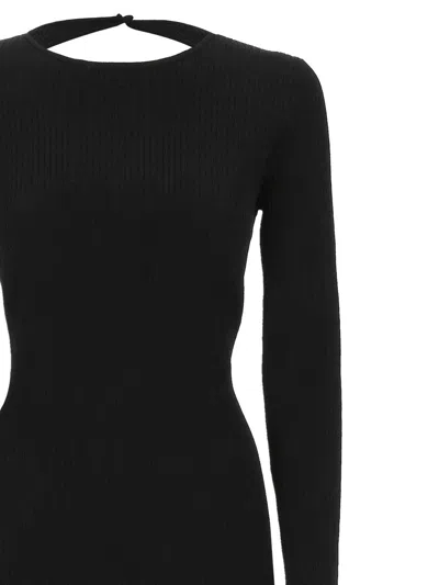 Rotate Birger Christensen Rotate Birgerchristensen Knit Mini Cut-out Dress In Black