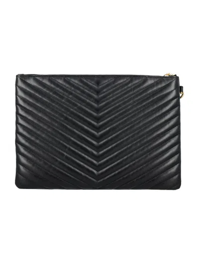 Saint Laurent Cassandre Pouch In Black