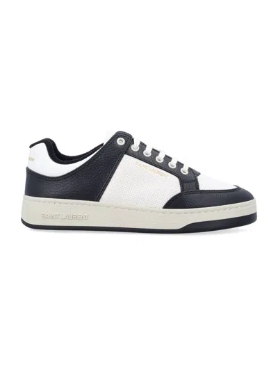 Saint Laurent 20mm Sl61 Leather Low Top Sneakers In White