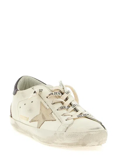 Golden Goose 20mm Super-star Leather Sneakers In Neutral