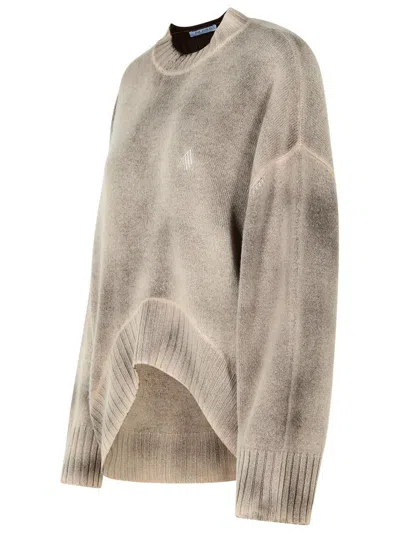 Attico The  Brown Wool Blend Sweater In Brown