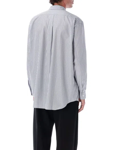 Comme Des Garçons Striped Cotton Shirt In Multi