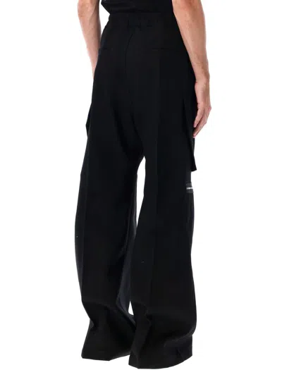 Rick Owens Cargobelas Wool Drill Pants In Black