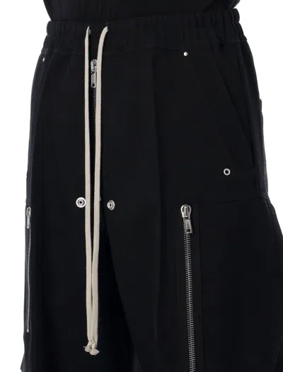 Rick Owens Cargobelas Wool Drill Pants In Black
