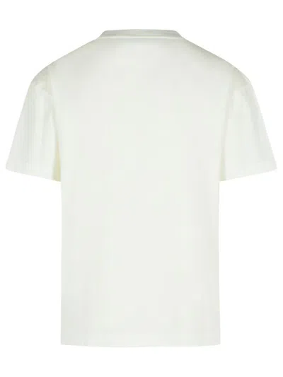 Palm Angels White Cotton T-shirt In White