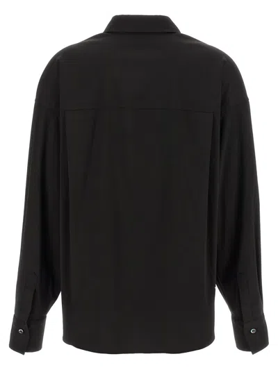 Brunello Cucinelli Collared V-neck Shirt Front Placket Detail In Black