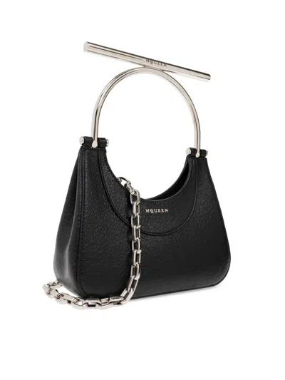 Alexander Mcqueen T-bar Mini Handbag In Black