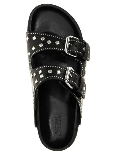 Isabel Marant Woman Sandals Black Size 5 Cow Leather In Black