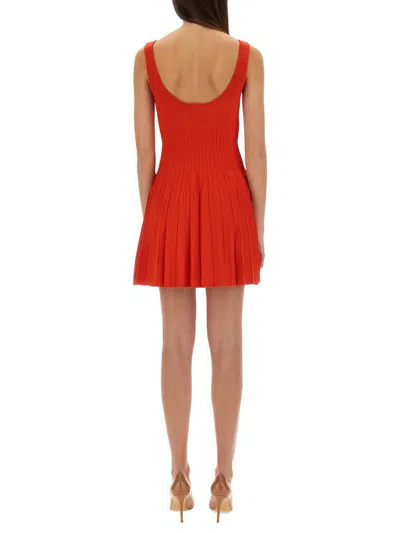 Staud Ellison Short Dress In Red