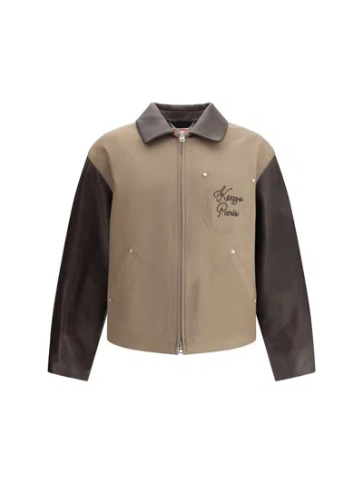 Kenzo Giubbino Blouson Taupe In Brown