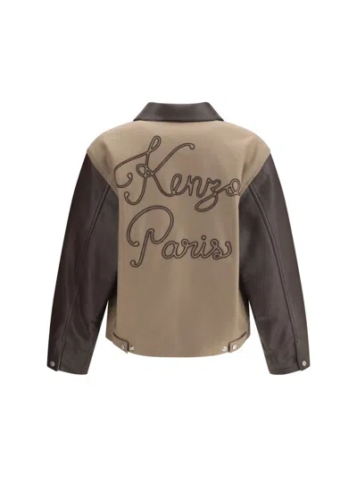 Kenzo Giubbino Blouson Taupe In Brown