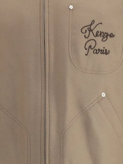 Kenzo Giubbino Blouson Taupe In Brown