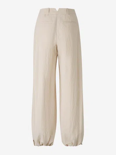 Jacquemus Calisson Pleated Trousers In White