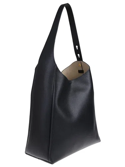 Tory Burch Small Leather Hobo Bag With Adjustable Strap In Black