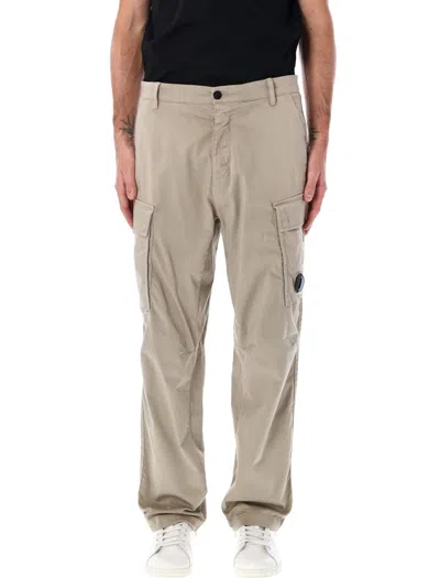 C.p. Company C.p.company Stretch Sateen Loose Cargo Pants In Neutral