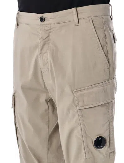 C.p. Company C.p.company Stretch Sateen Loose Cargo Pants In Neutral